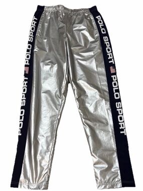 Ralph Lauren Polo Sport Limited Edition Silver Tape Pants Joggers Small RARE
